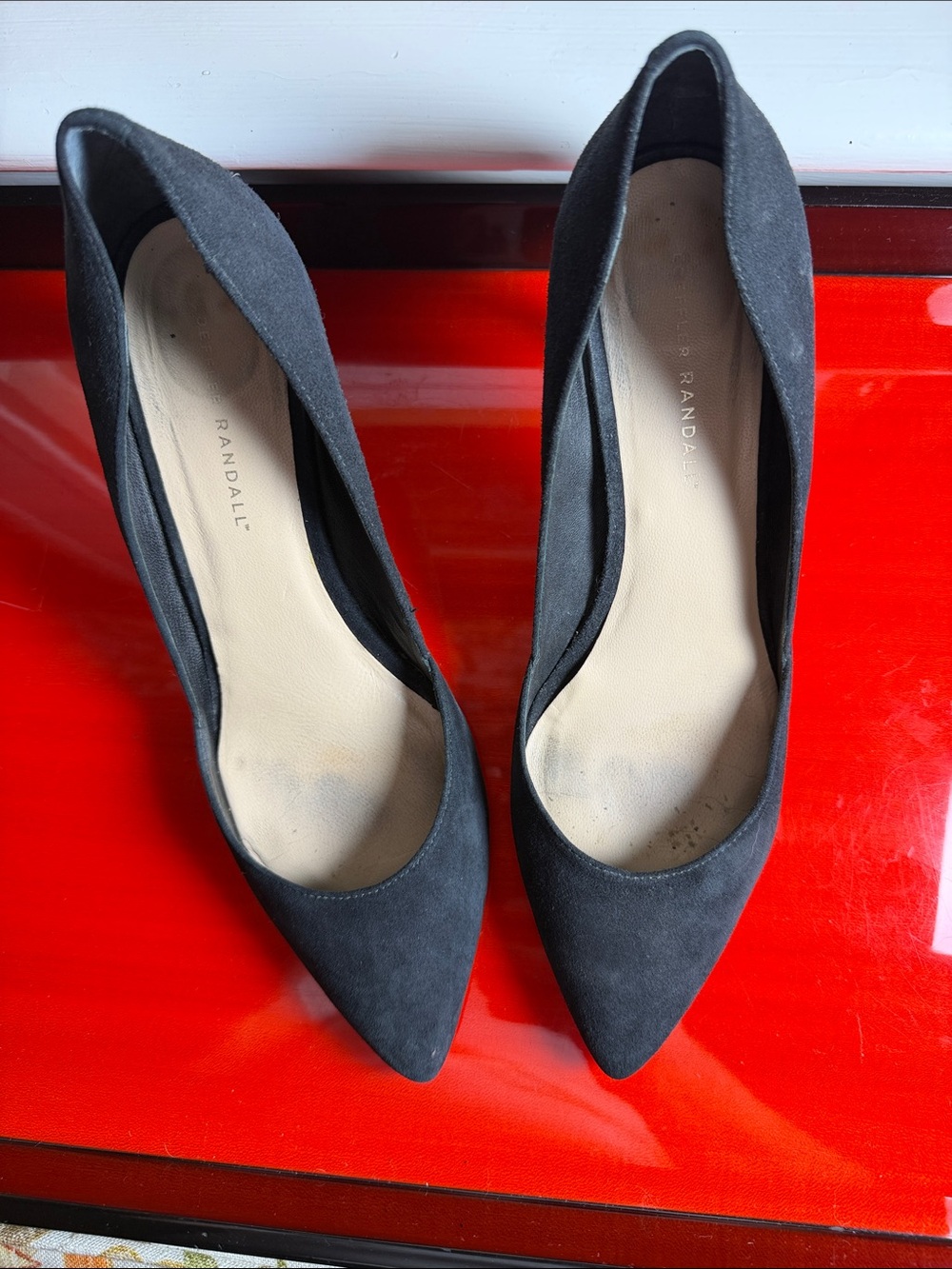 Loeffler Randall Black Suede Pointed-Toe Pumps